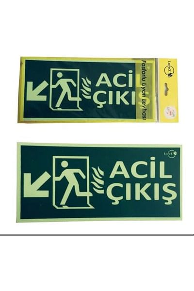 STOREMAX Ntwork Lr-Fld Photoluminescent Highlighter Direction Sign - Left - down Direction Arrow Symbol - Emergency Exit