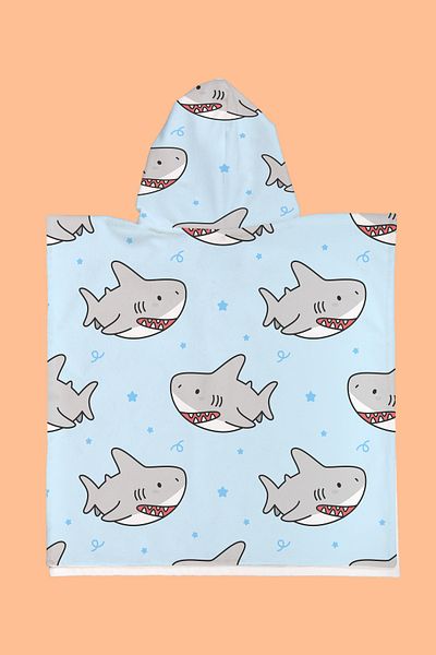 Evdek Baby Shark Παιδική πετσέτα παραλίας Poncho