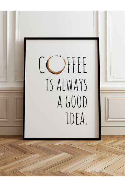 HOMEPACK Tekli Ahşap Çerçeveli Tablo Tek Parça Poster Tablo TK/792