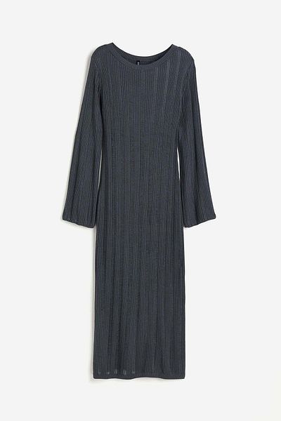 H&M Textured-knit bodycon dress