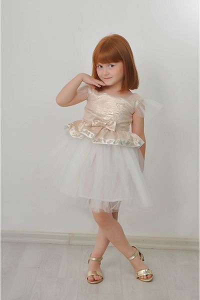 Filizdens Kids Κοριτσίστικο φόρεμα Tutu Jacquard Βραδινό Φόρεμα Νυφικό Γενέθλια Μπάλα