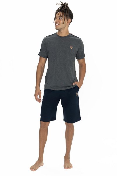 U.S. Polo Assn. ΒΡΑΧΙΟΛΙ ΠΟΛΟ ΣΤΡΟΓΓΥΛΟ ΜΠΛΟΥΖΑ ΜΕ ΤΣΕΠΗ ΚΑΙ ΜΟΝΟΧΡΩΜΑ ΣΟΡΤΣ