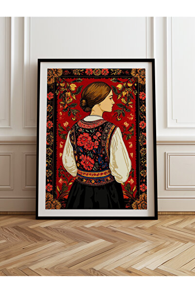 HOMEPACK Tekli Ahşap Çerçeveli Tablo Tek Parça Poster Tablo TK/786