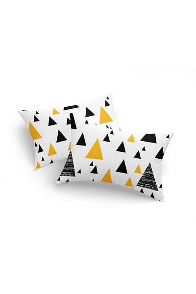 Eponj Home 50x70 Cm Negru-Galben 2 Fete de Perna - Ilove