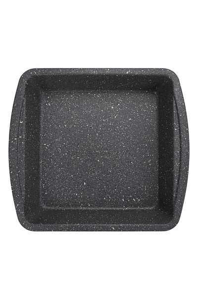 Fissman Rectangular Roaster Pan 26x23.5cm, Carbon Steel Granite Non Stick Coating 4.5cm Deep Pan