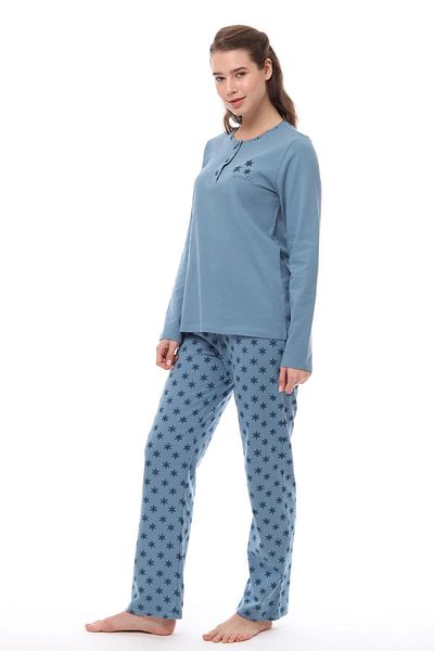 Pijadore 1536 Model Three Buttons - Set de pijamale de damă cu mâneci lungi de mărime mare