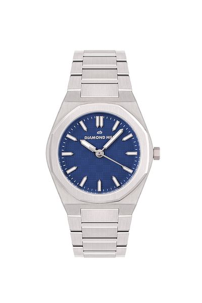 DIAMOND HILL Men's Watch Silver Blue Dial Model DHSSBL8169G