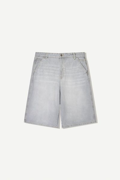 Bershka Denim skater Bermuda shorts