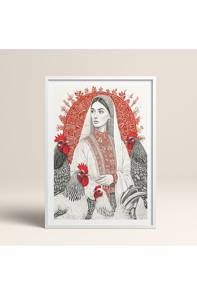 HOMEPACK Pictură cu un singur cadru din lemn Pictură poster dintr-o bucată TK/788