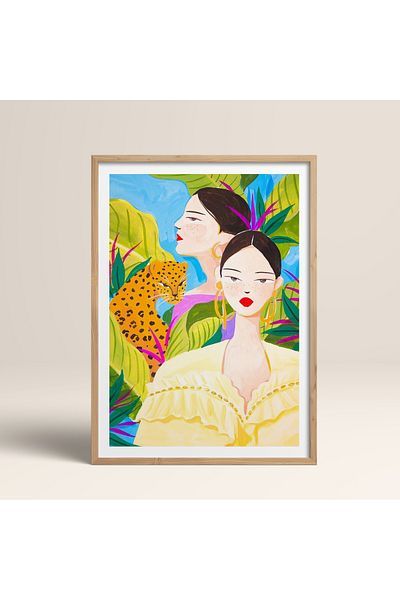 HOMEPACK Единична картина в дървена рамка, единичен плакат, картина TK/781