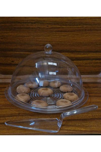 AR HOME Acrylic - Cake Kepper With Cake Shovel