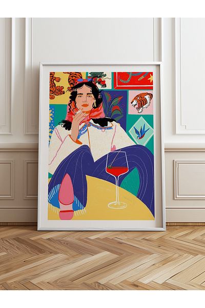 HOMEPACK Pictură cu un singur cadru din lemn Pictură poster dintr-o bucată TK/784