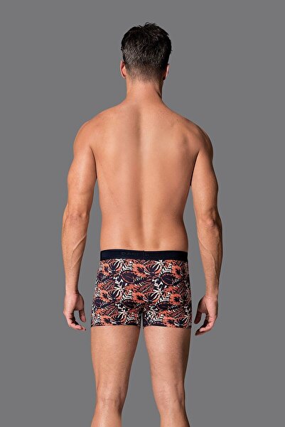 Eros Ανδρικά πορτοκαλί Navy Blue Compact Leaf Boxers