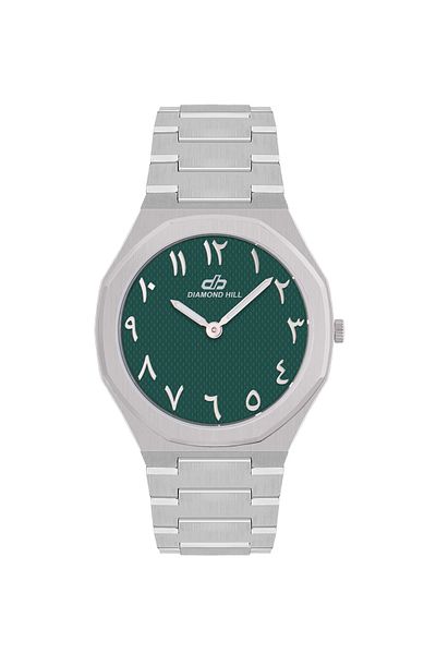 DIAMOND HILL Men's Watch Silver Green Dial Model DHSSGR43050M