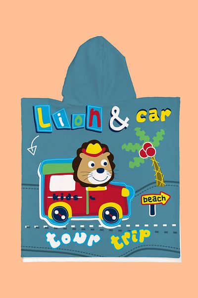 Evdek Πετσέτα παραλίας Nature Lion Kids Poncho