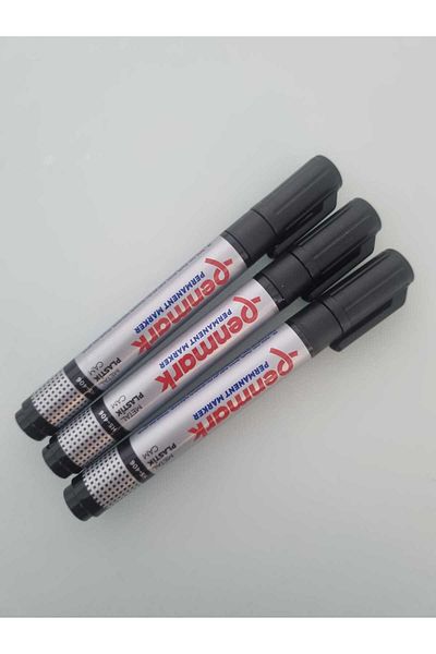 penmark Permanent Marker Cut Tip Black (3 Pcs)