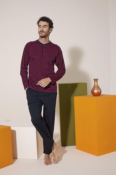 KLY Σετ πιτζάμες Raglan 9204 Midi Collar