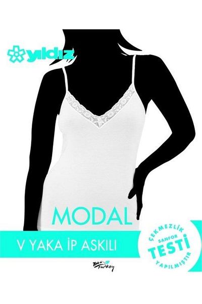 YILDIZ 2225 Γυναικείο εσώρουχο με λουράκι με λαιμόκοψη με δαντέλα