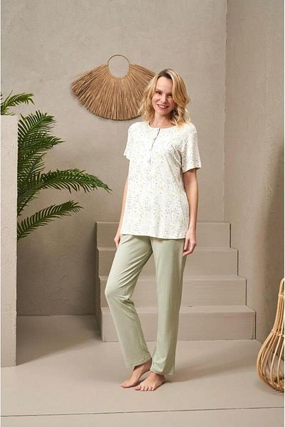 PJS 25104 Women's Round Neck Pajama Set