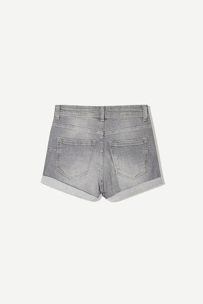Bershka Roll-up denim shorts