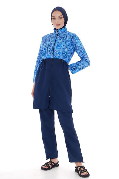 REMSA Бански костюм Nida 2103 Blue Star Hijab - напълно покрит с парашут