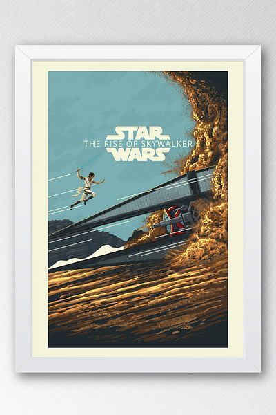 Saturn Star Wars The Rise Of Skywalker Pictură înrămată - Pictură poster Space Wars Fim