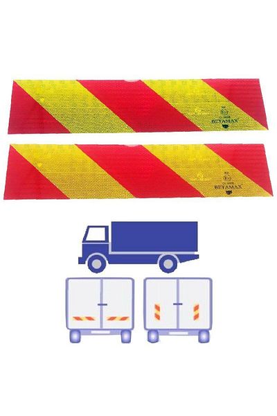 SNR Ece R 70 E-37 Approved Truck Reflector Set of 2 - 010008