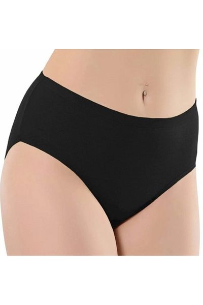 Belinay Μαύρο Γυναικείο Οικονομικό Πακέτο - 50% Modal, 40% Cotton, 10% Lyrca, 12 Συσκευασία
