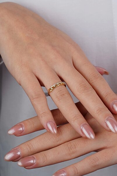 Arpaş 14 Ayar Altın Zincirli Taşlı Gurmet Yüzük 620