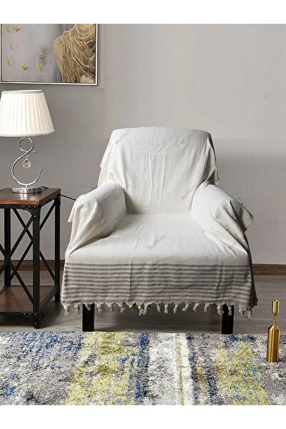 Bumedo Buldan Work Arms Knitted Single Sofa Armchair Cover 180x150 Large Size...