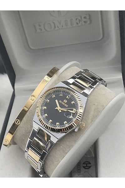 Homies Homi̇es Wristwatch Steel Bracelet with Gift Hmsby- 202502612