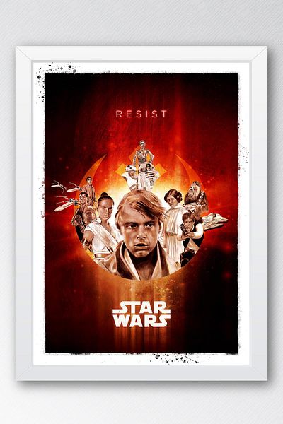 Saturn Pictură înrămată Star Wars - Pictură poster Space Wars Fim