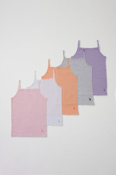 U.S. Polo Assn. U.S. Polo Assn. Girl's Mixed Color Undershirt Set