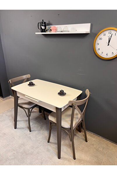 VOGUE TASARIM VE AKSESUAR 60/100 açılıp kapanan büyüyebilen küçük sıcak yemek masası şık mutfak masası