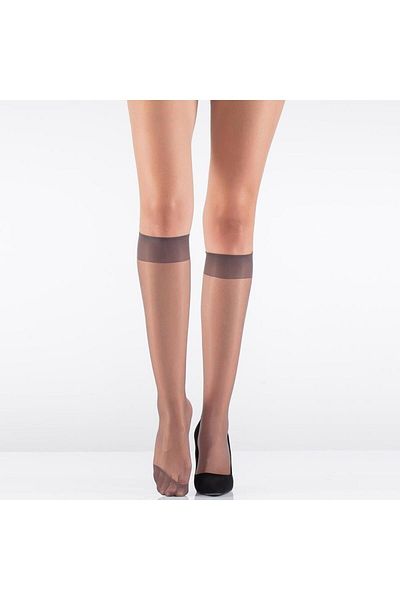 İTALİANA Italiana 9423 Women's 15 Denim Knee High Socks Thin Shiny