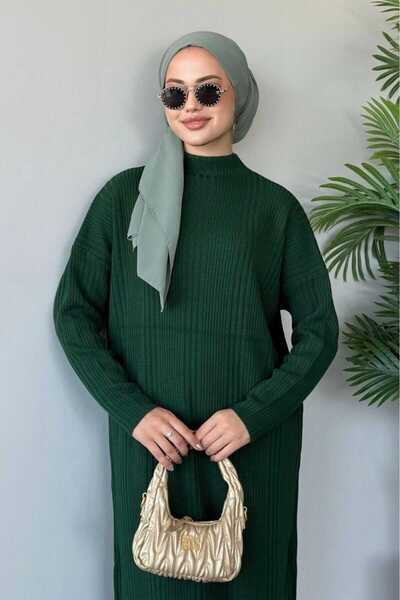 mf venessa Kadın Kaliteli Triko Elbise Standart Beden 38 46 Uygun