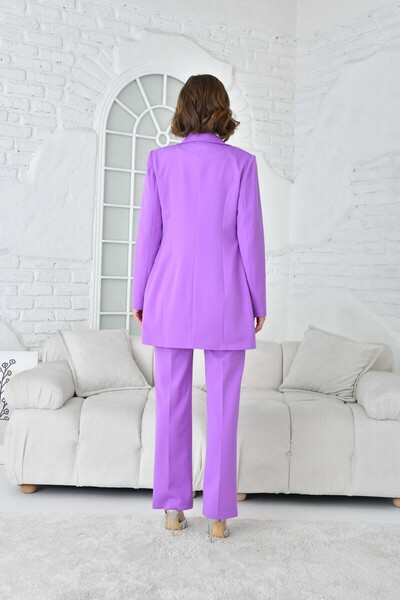 nodilife Çubuk Aksesuarlı Takım Elbise Lila