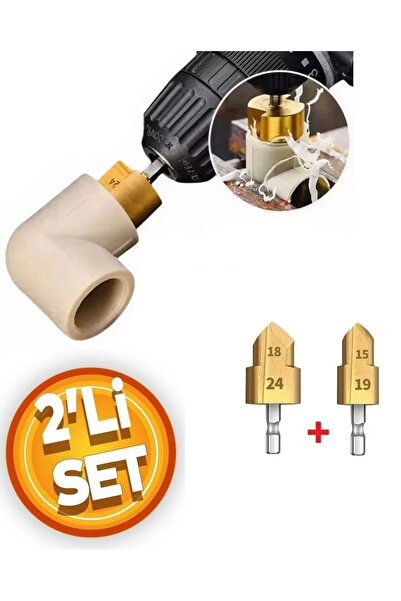 Depolife Sıhhi Tesisatçı için Çelik Genişletici Matkap Ucu Seti PPRC Su Boru Onarma Havşası Raybalama Aparatı