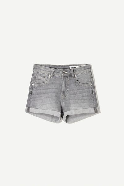 Bershka Roll-up denim shorts