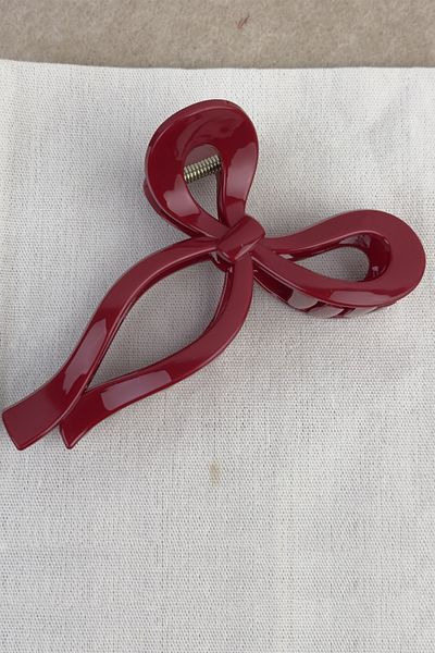 AURRARİ Femei Burgundy Fundă Dimensiune Mare Cataramă Strălucitoare Incasabilă 11 cm