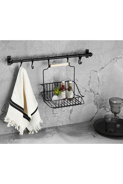 STOREMAX MU-ARTSHOP Haus Gerate Кована метална закачалка за кошница и кука tnca 871301