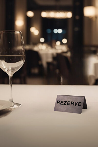 Yöntime 10 Adet Masa Rezerve Yazısı Plaka Set