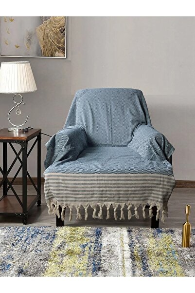 Bumedo غطاء كرسي بذراعين فردي مقاس 180x150 مقاس كبير 100% قطن منسوج - بنزين