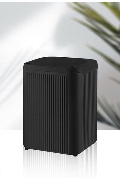 STOREMAX Mu-Artshop Haus Bathroom Kitchen Trash Can 10 Liters Black 3003 Tnca 871301