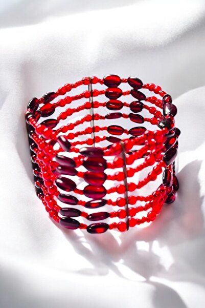 PETEK AKSESUAR 7 Row Elastic Washer Beads Bracelet