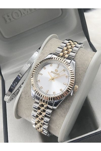 Homies Homi̇es Wristwatch Steel Bracelet with Gift Hmsby- 202502604