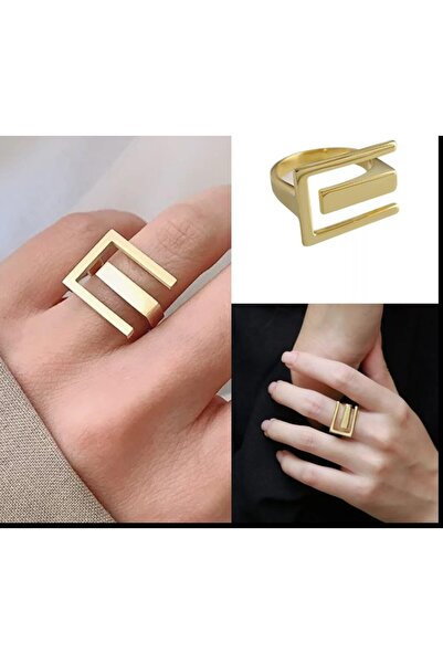 AKSESUARIM Imported Design Geometric Shape Ring(Not Forget to Choose Size)
