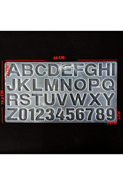 HOBİFLEX EPOKSİ REÇİNE SİLİKON KALIP İTHAL BÜYÜK ALFABE SİLİKON KALIP HB60215...