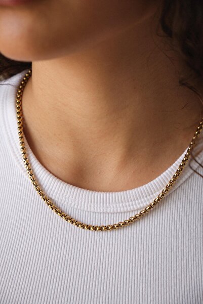 ByFlorya Jewelry Çelik Top Zincir Kolye Forse Zincir Kararmaz 3mm