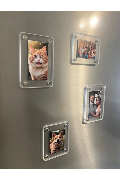 Yöntime Mıknatıslı Buzdolabı Resim Çerçevesi 4'lü